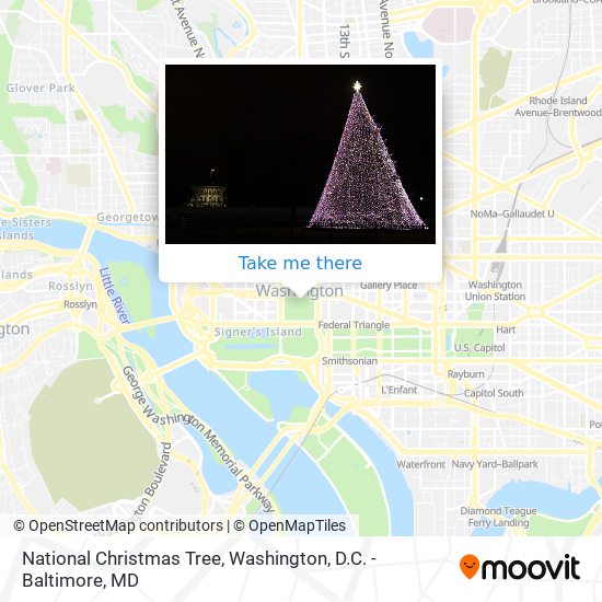 National Christmas Tree map