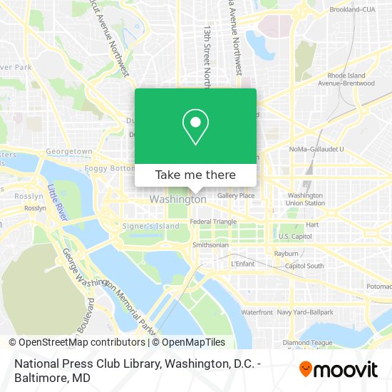 National Press Club Library map