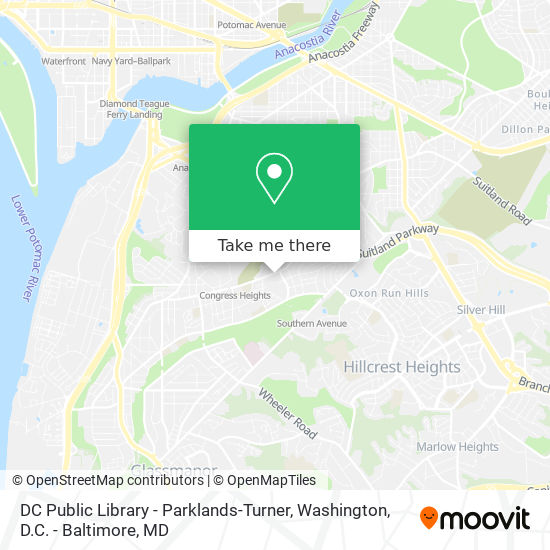 Mapa de DC Public Library - Parklands-Turner