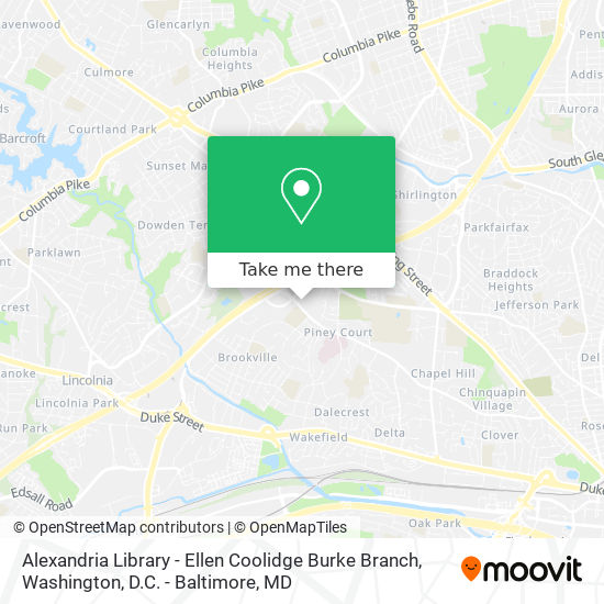 Mapa de Alexandria Library - Ellen Coolidge Burke Branch