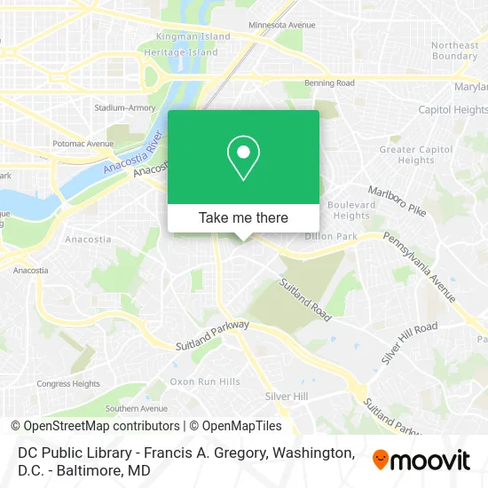 DC Public Library - Francis A. Gregory map