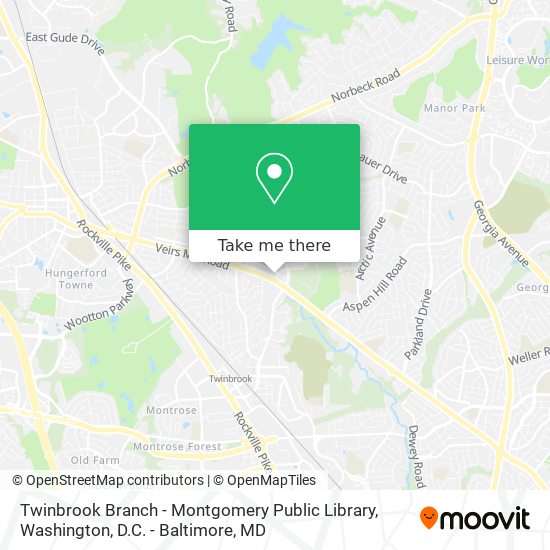 Twinbrook Branch - Montgomery Public Library map
