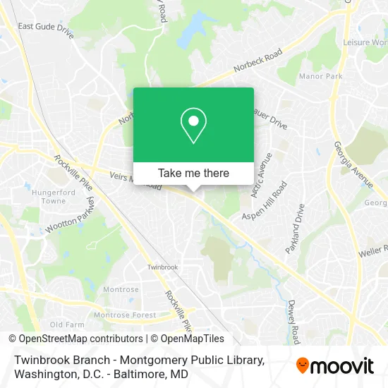 Mapa de Twinbrook Branch - Montgomery Public Library