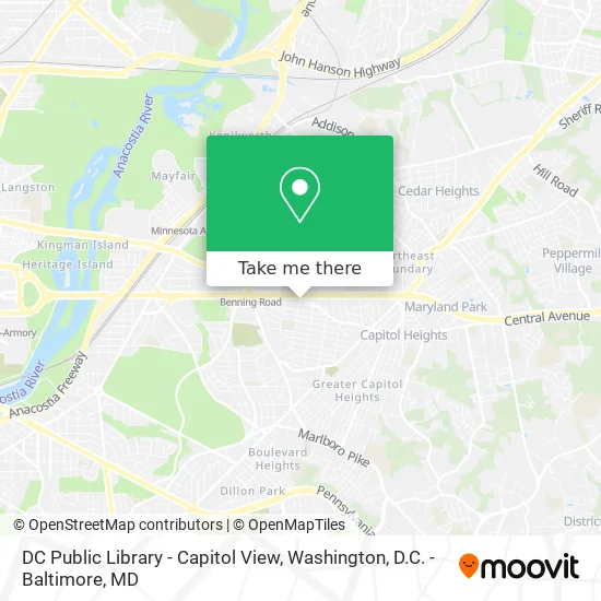 Mapa de DC Public Library - Capitol View