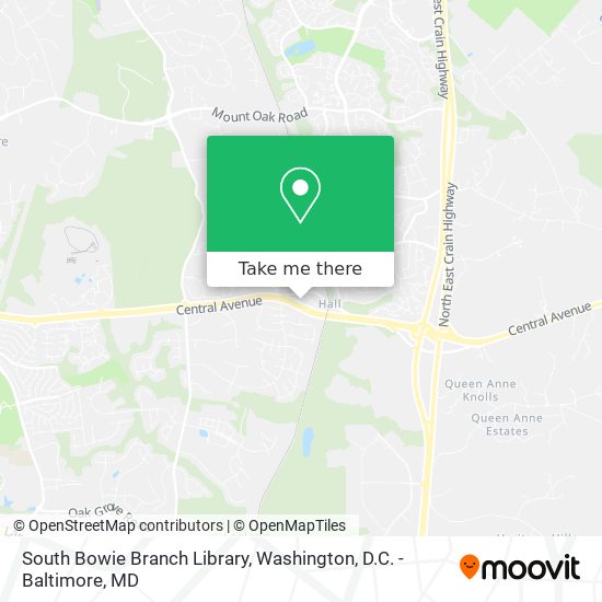 South Bowie Branch Library map