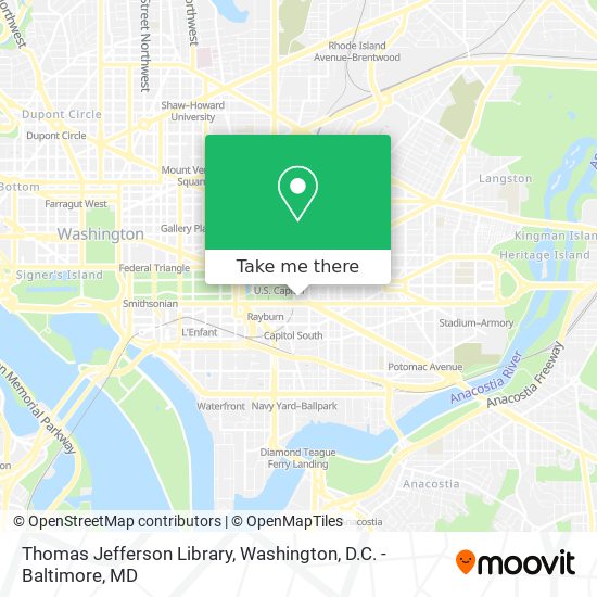 Thomas Jefferson Library map