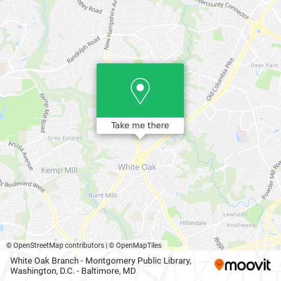 White Oak Branch - Montgomery Public Library map