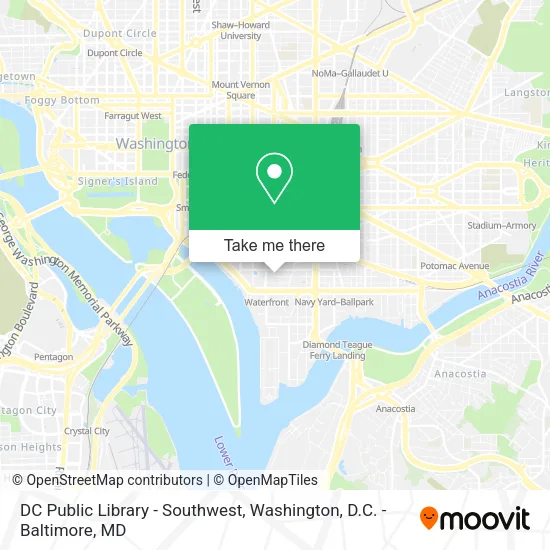 Mapa de DC Public Library - Southwest
