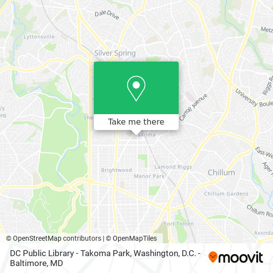 DC Public Library - Takoma Park map