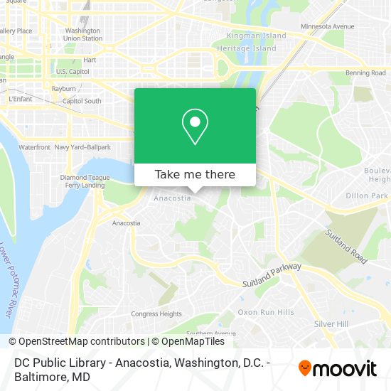 Mapa de DC Public Library - Anacostia