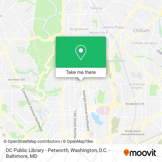 Mapa de DC Public Library - Petworth