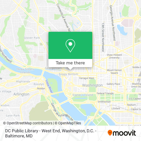 Mapa de DC Public Library - West End