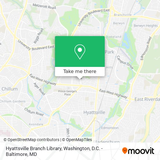 Mapa de Hyattsville Branch Library