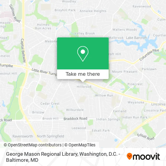 Mapa de George Mason Regional Library