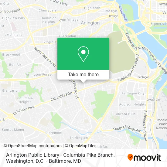 Arlington Public Library - Columbia Pike Branch map