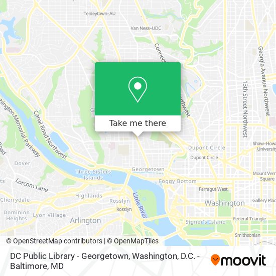 Mapa de DC Public Library - Georgetown