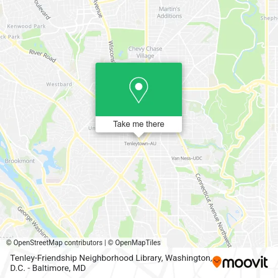 Mapa de Tenley-Friendship Neighborhood Library
