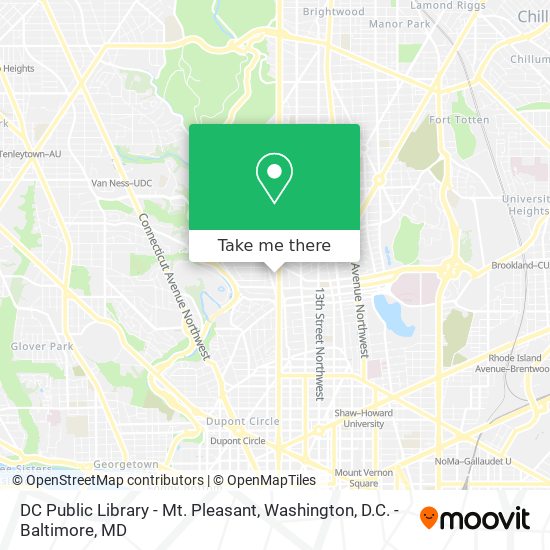 Mapa de DC Public Library - Mt. Pleasant