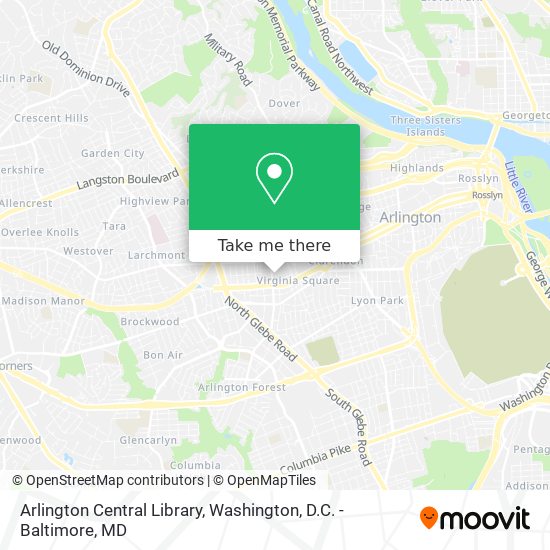 Mapa de Arlington Central Library