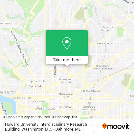 Mapa de Howard University Interdisciplinary Research Building