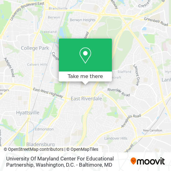 Mapa de University Of Maryland Center For Educational Partnership