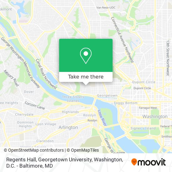 Mapa de Regents Hall, Georgetown University