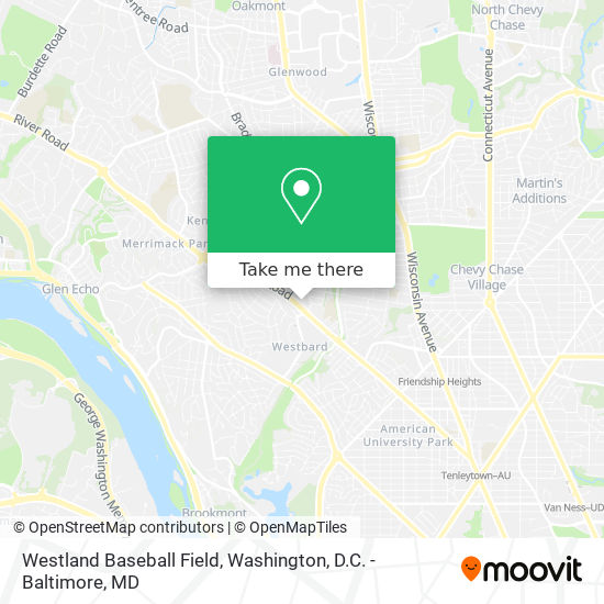 Westland Baseball Field map