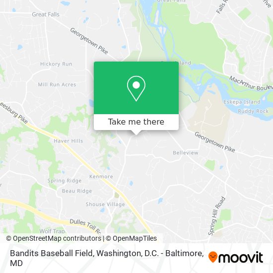 Bandits Baseball Field map