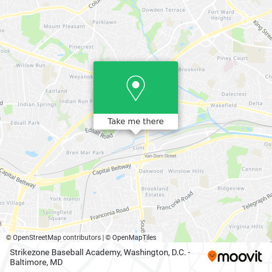 Mapa de Strikezone Baseball Academy