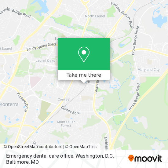 Emergency dental care office map
