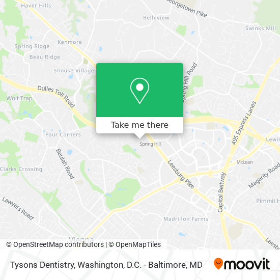 Tysons Dentistry map