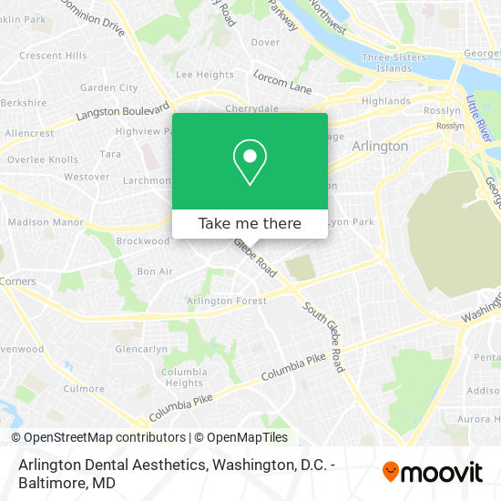 Arlington Dental Aesthetics map