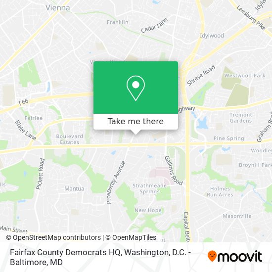 Fairfax County Democrats HQ map