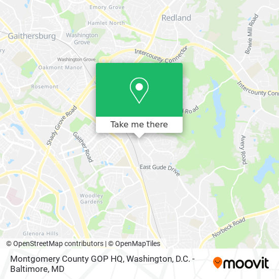 Mapa de Montgomery County GOP HQ