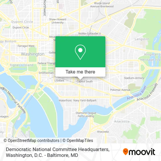 Mapa de Democratic National Committee Headquarters