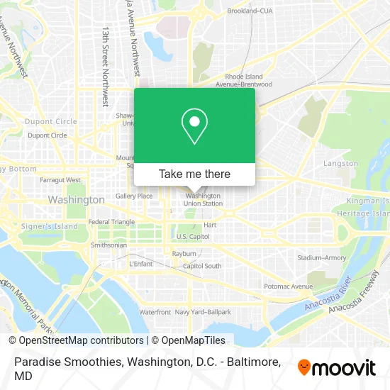 Paradise Smoothies map