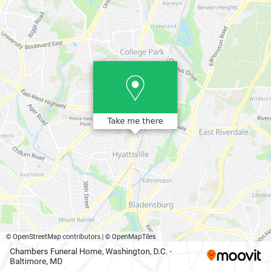 Chambers Funeral Home map