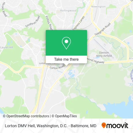 Lorton DMV Hell map