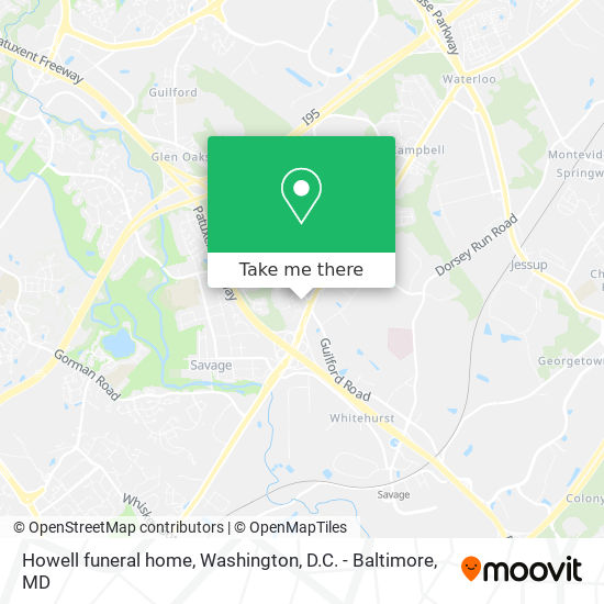 Howell funeral home map