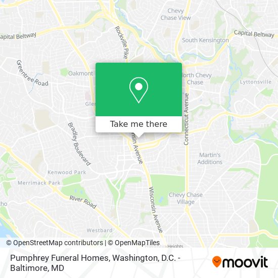 Pumphrey Funeral Homes map
