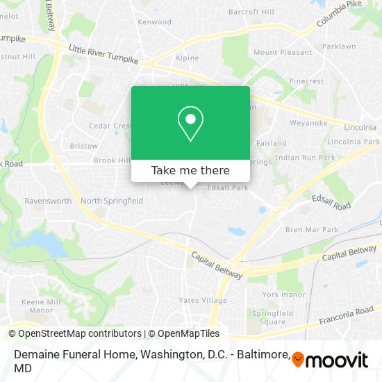 Demaine Funeral Home map