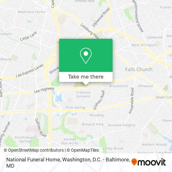 Mapa de National Funeral Home