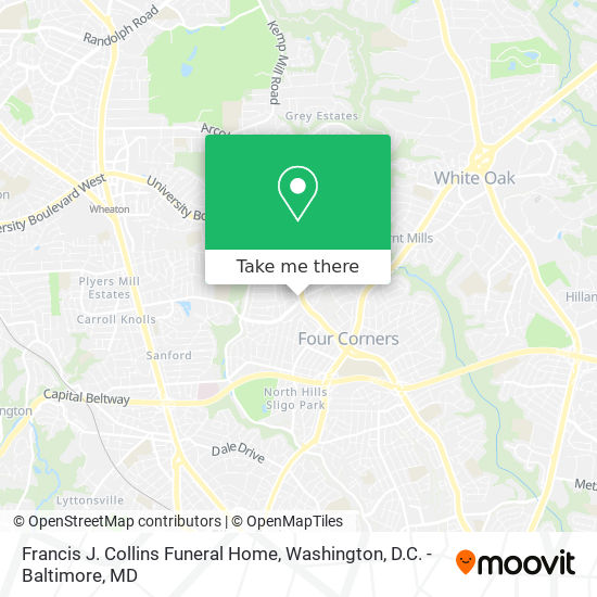 Mapa de Francis J. Collins Funeral Home