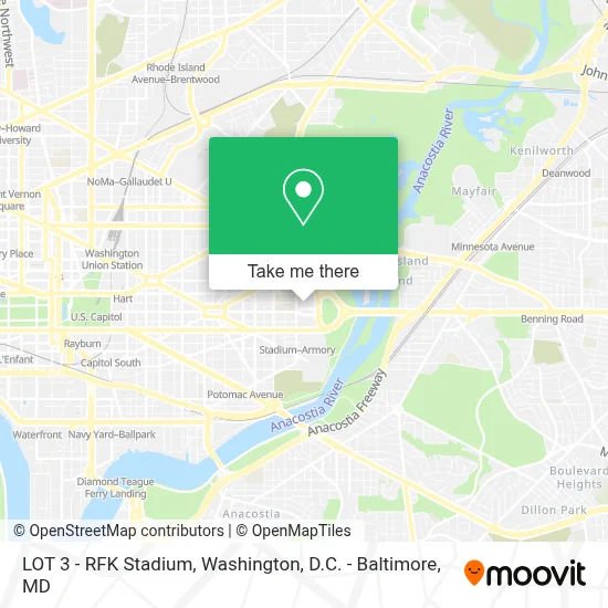 LOT 3 - RFK Stadium map