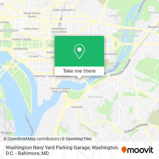 Washington Navy Yard Parking Garage map