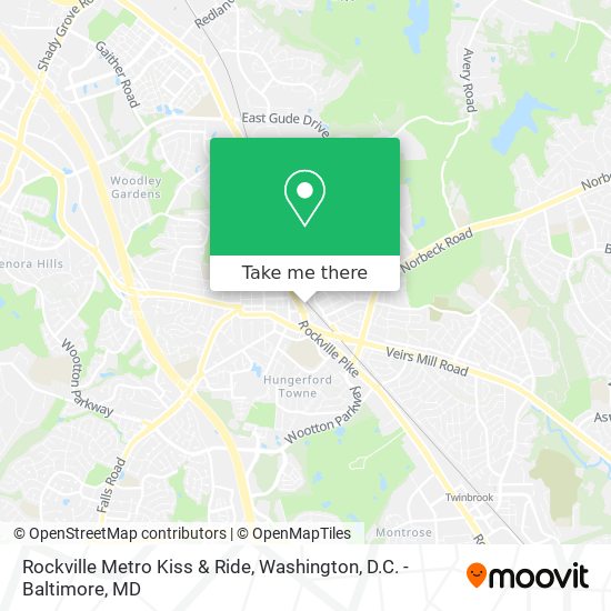 Mapa de Rockville Metro Kiss & Ride