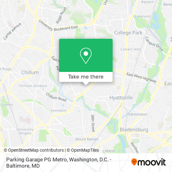 Parking Garage PG Metro map