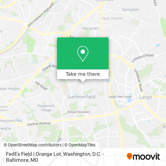 FedEx Field | Orange Lot map