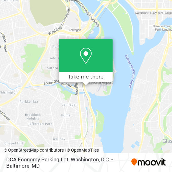 DCA Economy Parking Lot map