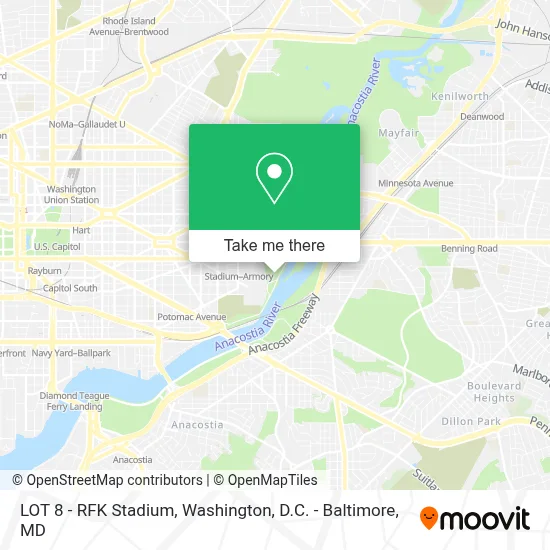 LOT 8 - RFK Stadium map